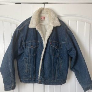 Vintage 1980`s Levi's Jean/Shearling Jacket